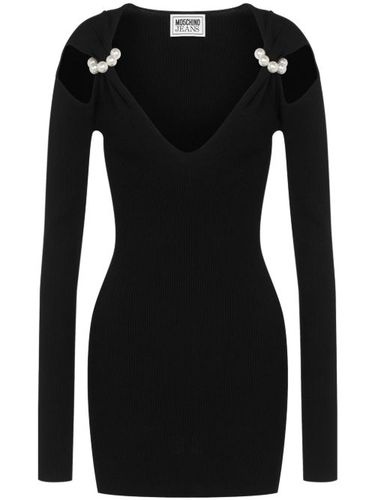 Robe à détails de perles artificielles - MOSCHINO JEANS - Modalova