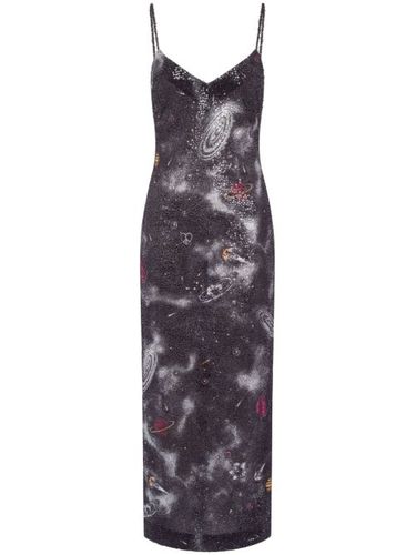 Robe longue à motif astral - MOSCHINO JEANS - Modalova