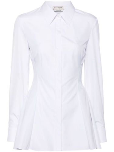 Chemise en coton à plastron plissé - Alexander McQueen - Modalova