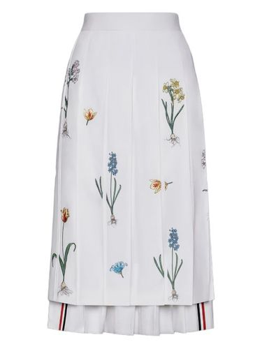 Jupe mi-longue à fleurs brodées - Thom Browne - Modalova