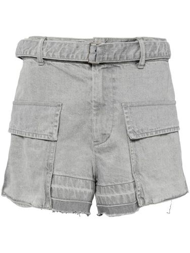 Short en jean ceinturé à poches cargo - sacai - Modalova