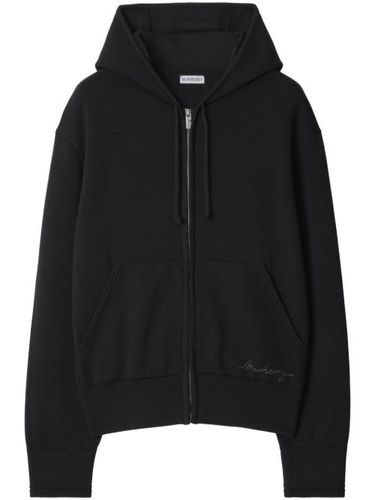 Veste en laine mélangée à logo brodé - Burberry - Modalova