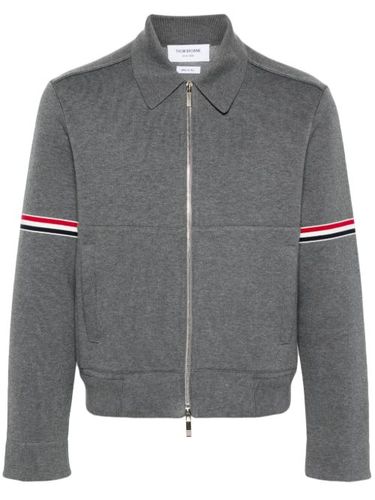 Veste zippée à bande tricolore - Thom Browne - Modalova