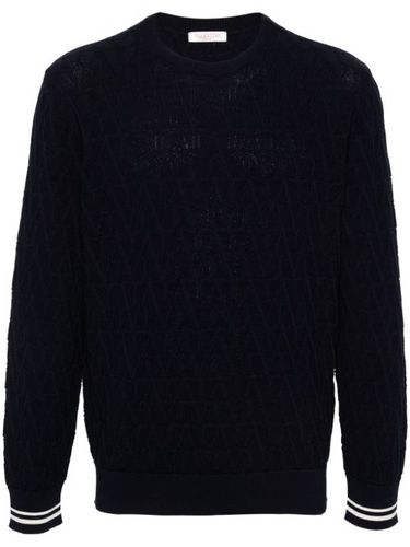 Pull en coton à motif Optical en jacquard - Valentino Garavani - Modalova