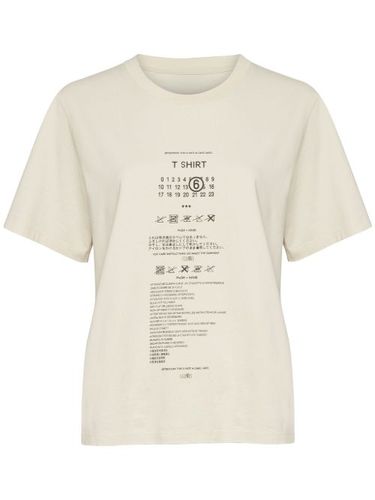 T-shirt en coton à imprimé Care Label - MM6 Maison Margiela - Modalova