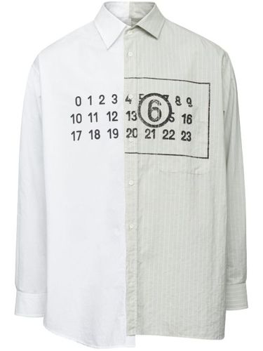 Chemise asymétrique à numéro signature - MM6 Maison Margiela - Modalova