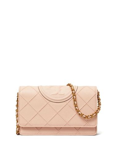 Portefeuille Fleming Soft Chain en cuir grainé - Tory Burch - Modalova
