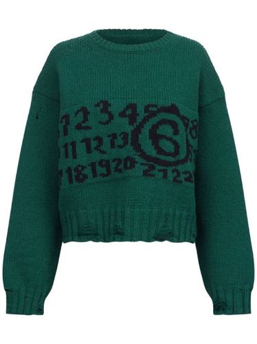 Pull à logo intarsia - MM6 Maison Margiela - Modalova