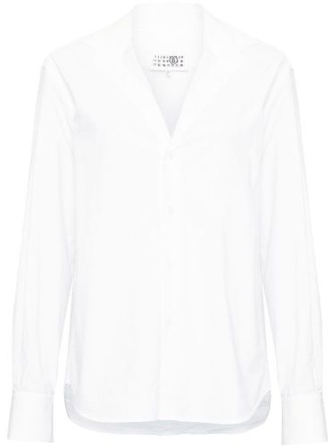 Chemise en coton à col v - MM6 Maison Margiela - Modalova