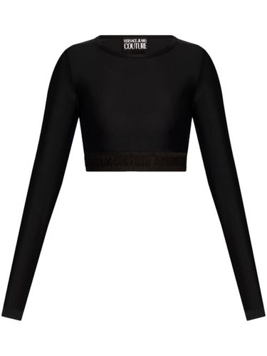 Haut crop à bande logo - Versace Jeans Couture - Modalova
