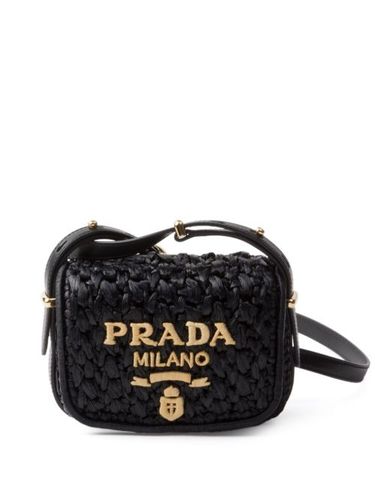 Sac porté épaule tressé à logo brodé - Prada - Modalova