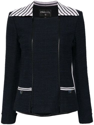Veste en tweed à fermeture zippée (2001) - CHANEL Pre-Owned - Modalova
