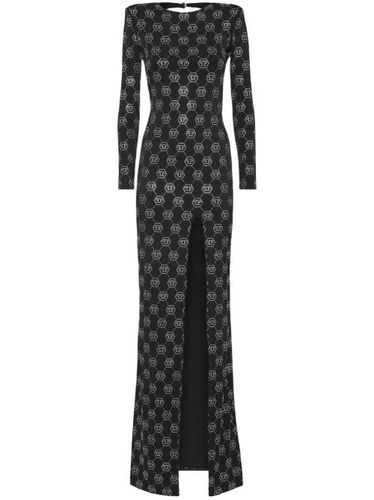 Robe longue à motif monogrammé - Philipp Plein - Modalova