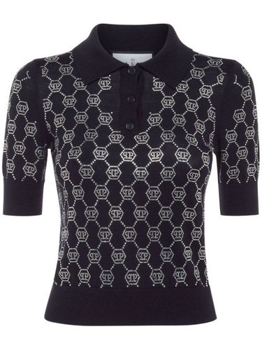Polo à ornements en cristal - Philipp Plein - Modalova