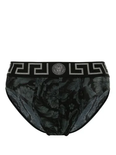 Versace slip à bande Greca - Noir - Versace - Modalova