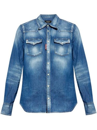 Chemise en jean Western à effet usé - DSQUARED2 - Modalova