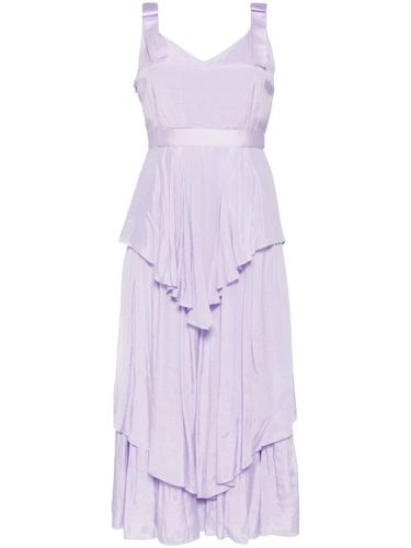 Robe en popeline à volants superposés - Saiid Kobeisy - Modalova