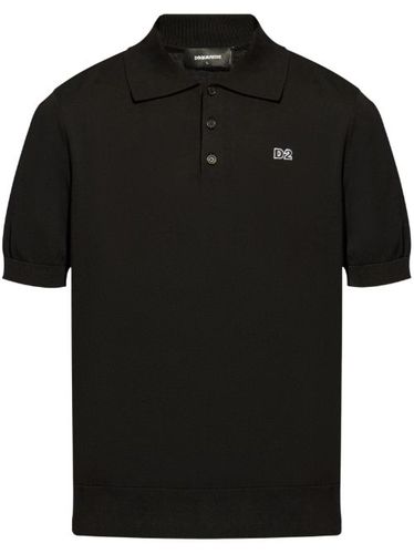DSQUARED2 polo à patch logo - Noir - DSQUARED2 - Modalova