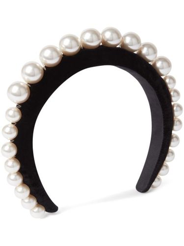Serre-tête en velours à perles - Nina Ricci - Modalova