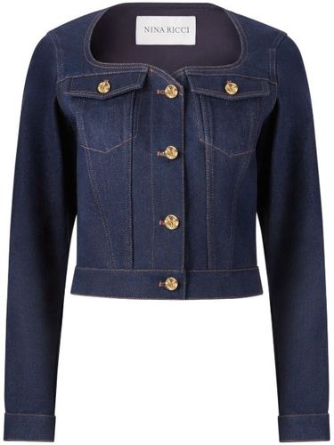 Veste en jean à encolure cœur - Nina Ricci - Modalova