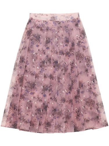 Jupe plissée à fleurs - Prada - Modalova