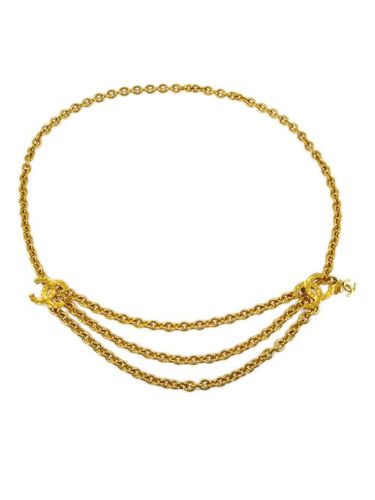 Ceinture en chaîne à logo CC (1990-2000) - CHANEL Pre-Owned - Modalova