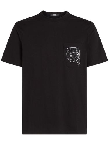 T-shirt Ikon Monogram à détail de poche - Karl Lagerfeld - Modalova