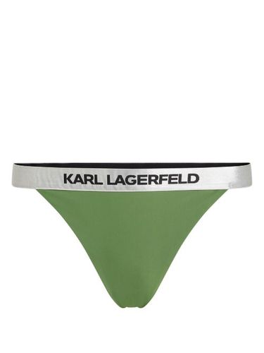 Bas de bikini à bande logo - Karl Lagerfeld - Modalova