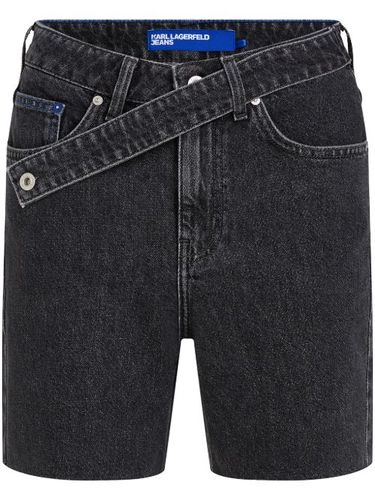 Short en jean à taille haute - Karl Lagerfeld Jeans - Modalova