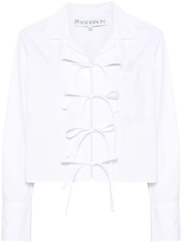 Chemise crop en coton à détail de nœud - JW Anderson - Modalova