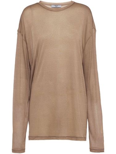T-shirt à effet de transparence - Prada - Modalova