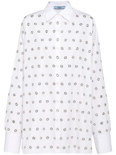 Chemise en coton à détails d’œillets - Prada - Modalova