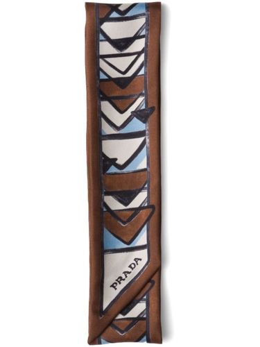 Foulard à imprimé géométrique - Prada - Modalova