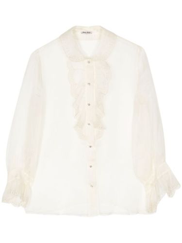 Chemise en soie à broderie anglaise - Miu Miu Pre-Owned - Modalova