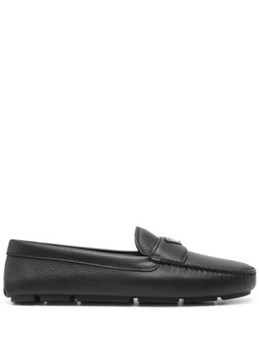 Mocassins en cuir à logo triangle - Prada - Modalova