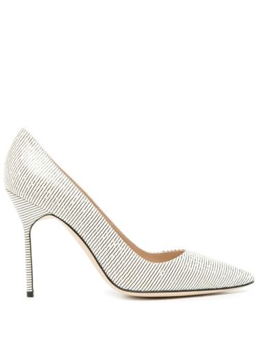 Escarpins à rayures - Manolo Blahnik - Modalova