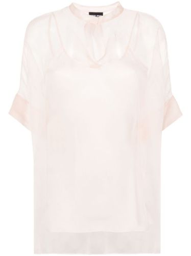 Blouse en soie à effet de transparence - Giorgio Armani - Modalova