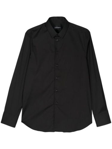 Chemise unie à manches longues - Emporio Armani - Modalova