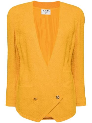 Veste croisée à design sans col (années 1990-2000) - CHANEL Pre-Owned - Modalova