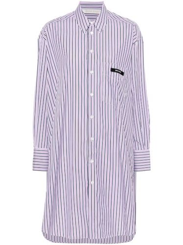 Robe-chemise mi-longue à rayures - Palm Angels - Modalova