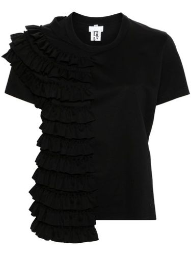 Kei Ninomiya t-shirt à volants superposés - Noir Kei Ninomiya - Modalova