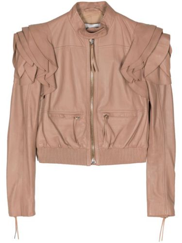 Veste en cuir à volants (2010) - Valentino Garavani Pre-Owned - Modalova