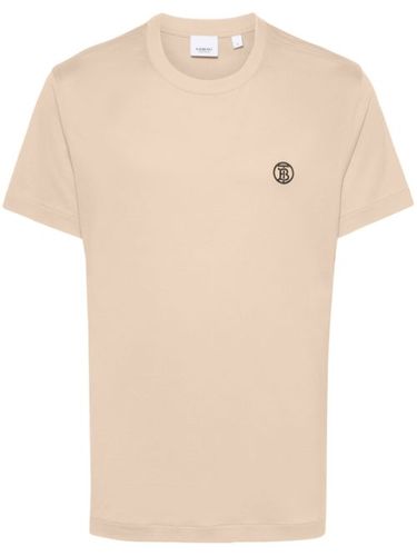 T-shirt en coton à logo brodé - Burberry - Modalova