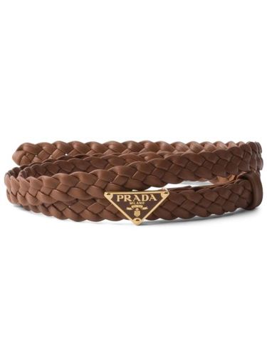 Ceinture en cuir à design tressé - Prada - Modalova