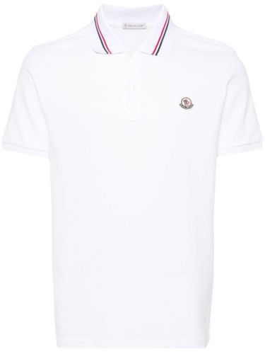 Moncler polo à patch logo - Blanc - Moncler - Modalova