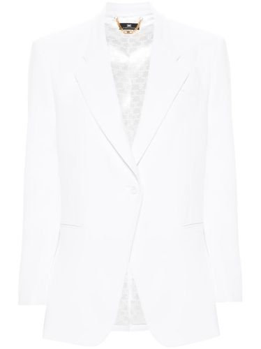 Blazer en crêpe à simple boutonnage - Elisabetta Franchi - Modalova