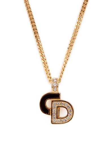 Collier à pendentif orné de strass - Christian Dior Pre-Owned - Modalova