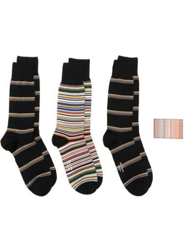 Lot de quatre chaussettes et porte-cartes Artist Stripe - Paul Smith - Modalova