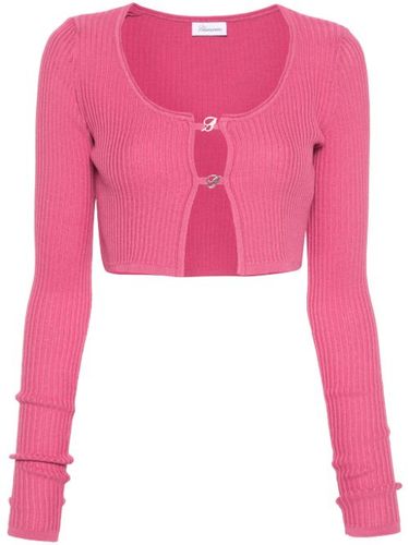 Cardigan crop à plaque logo - Blumarine - Modalova