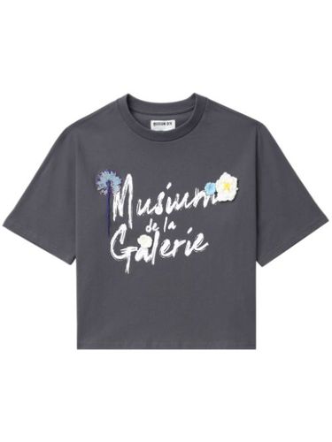 T-shirt en coton à fleurs appliquées - Musium Div. - Modalova